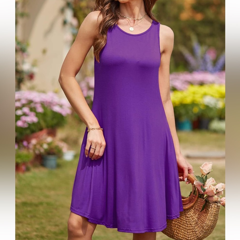 Purple Sleeveless Dress